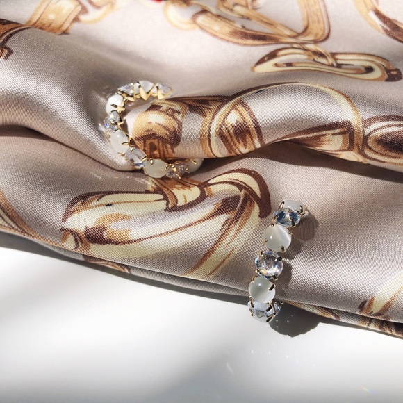 ✨NEW✨ Luxury Opals Hoop Earrings, Fashion Style for Women, as gift, party - Picture 5 of 7